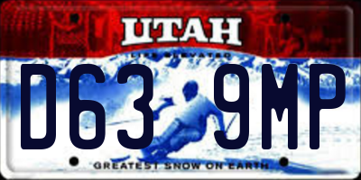 UT license plate D639MP