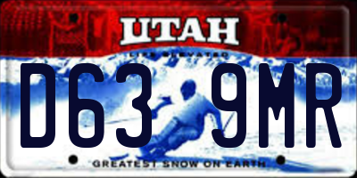 UT license plate D639MR