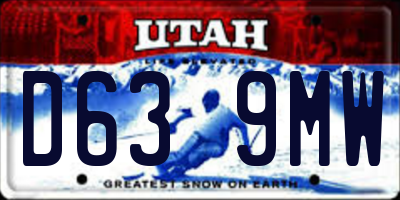 UT license plate D639MW