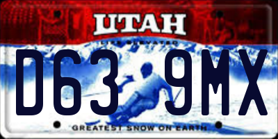 UT license plate D639MX
