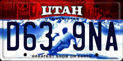 UT license plate D639NA