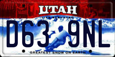 UT license plate D639NL