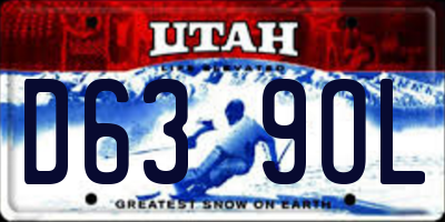 UT license plate D639OL