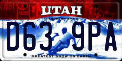 UT license plate D639PA