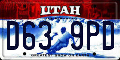 UT license plate D639PD