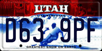 UT license plate D639PF
