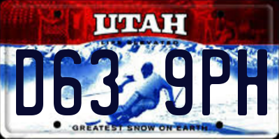 UT license plate D639PH