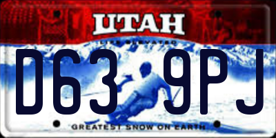 UT license plate D639PJ