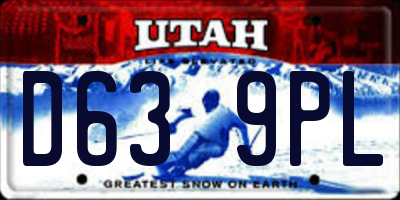 UT license plate D639PL