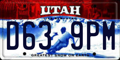 UT license plate D639PM