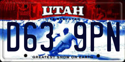 UT license plate D639PN