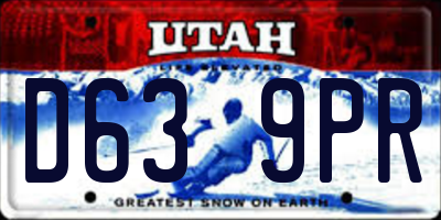 UT license plate D639PR