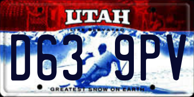 UT license plate D639PV
