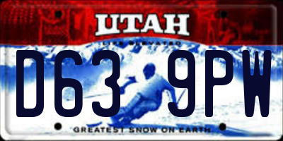 UT license plate D639PW