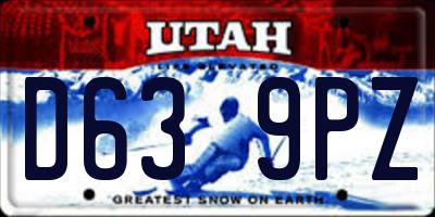 UT license plate D639PZ