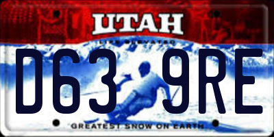 UT license plate D639RE