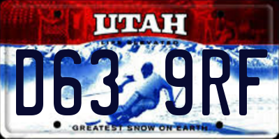 UT license plate D639RF