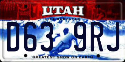 UT license plate D639RJ