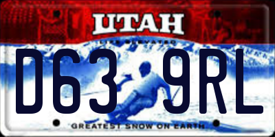UT license plate D639RL