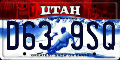 UT license plate D639SQ