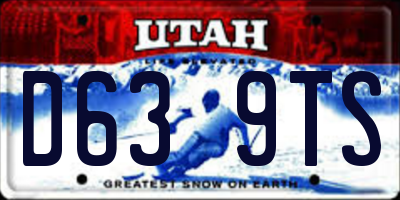 UT license plate D639TS