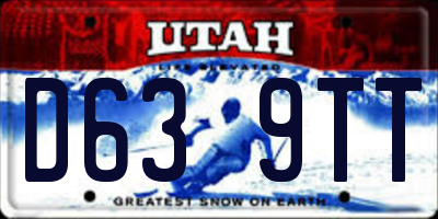 UT license plate D639TT