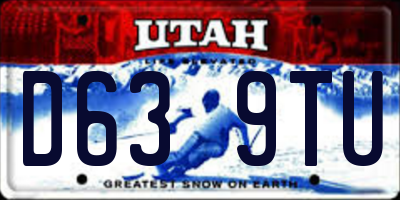UT license plate D639TU