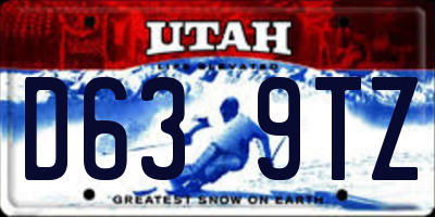 UT license plate D639TZ