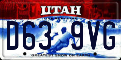 UT license plate D639VG