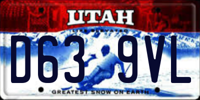 UT license plate D639VL