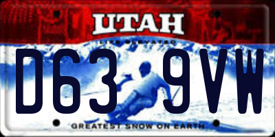UT license plate D639VW