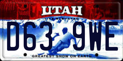 UT license plate D639WE