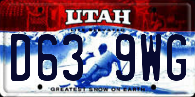 UT license plate D639WG
