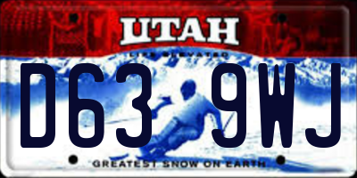 UT license plate D639WJ