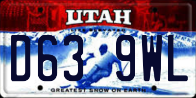 UT license plate D639WL