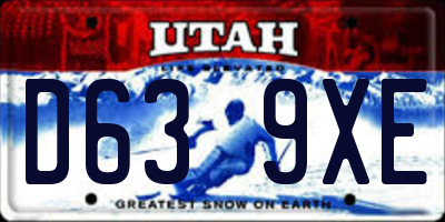 UT license plate D639XE
