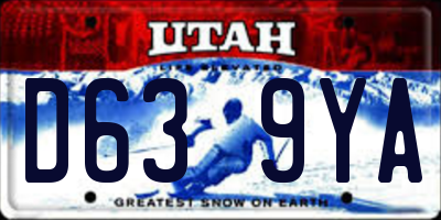 UT license plate D639YA