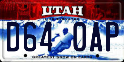 UT license plate D640AP