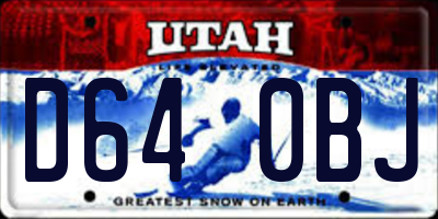 UT license plate D640BJ