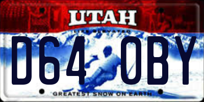 UT license plate D640BY
