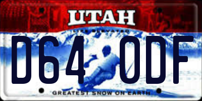 UT license plate D640DF