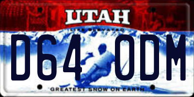 UT license plate D640DM