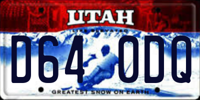 UT license plate D640DQ