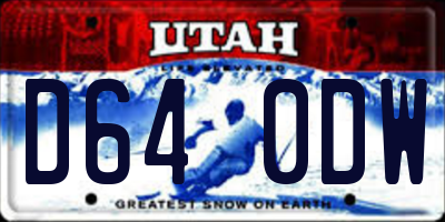 UT license plate D640DW
