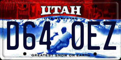 UT license plate D640EZ