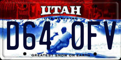 UT license plate D640FV