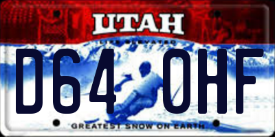 UT license plate D640HF