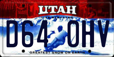 UT license plate D640HV