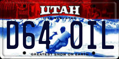 UT license plate D640IL