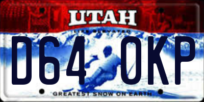 UT license plate D640KP